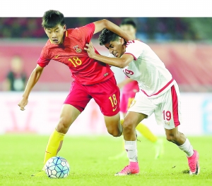 国际青年(U19)足球锦标赛中国队2比1胜阿曼队